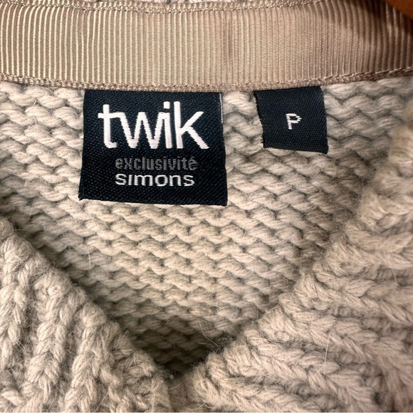 Womens faux fur vest small  Brown Angora Lined Open Front Sleeveless Sweater - Picture 5 of 9